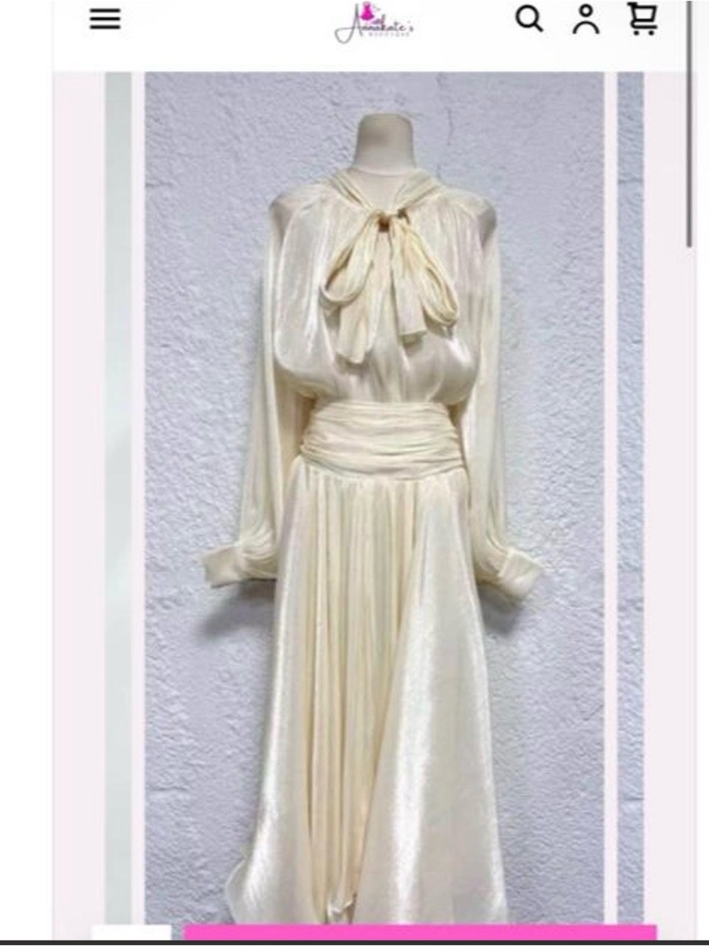 Elegant Cream Satin Maxi Skirt - High-Waist Flowing Silhouette